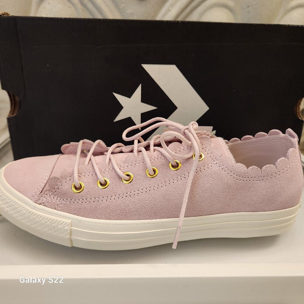 Converse Pink Scalloped Sneakers